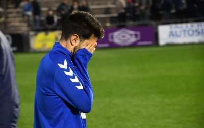 Boniquet, lamentant-se després de l'empat a Olot | Críspulo Díaz